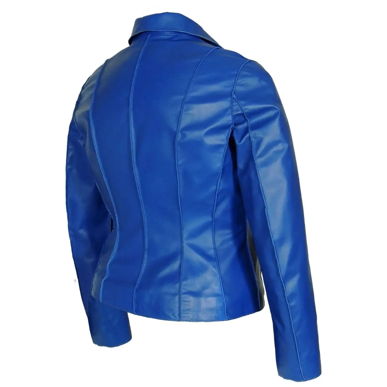 Sophisticated Aaliyah Women's Tan Sheepskin Leather Blazer